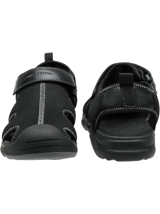 Men\'s All Black Mesh Hiking Sandals Closed-Toe Beach Sandal for Athletic Outdoor main image 6